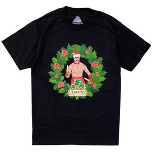 Jarritos Mexico Soft Drink Soda Men's Lucha Libre Wrestler Tee T-Shirt in Black